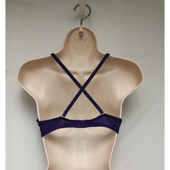 Lots Of 2 Underwire Full Support Push-Up Bras Size 36C Color Blue/Purple - Picture 6 of 10